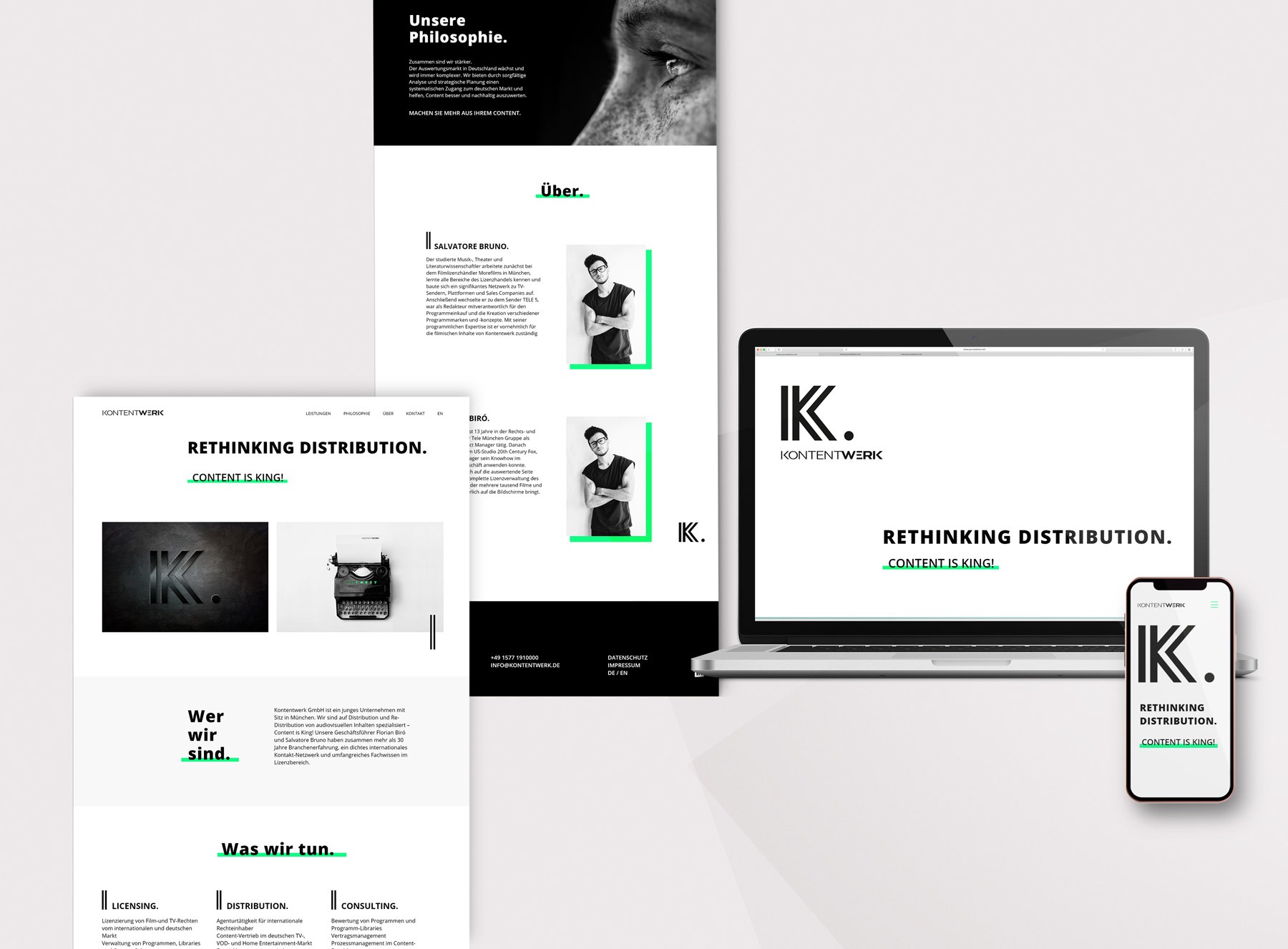 Kontentwerk GmbH, Website Präsentation